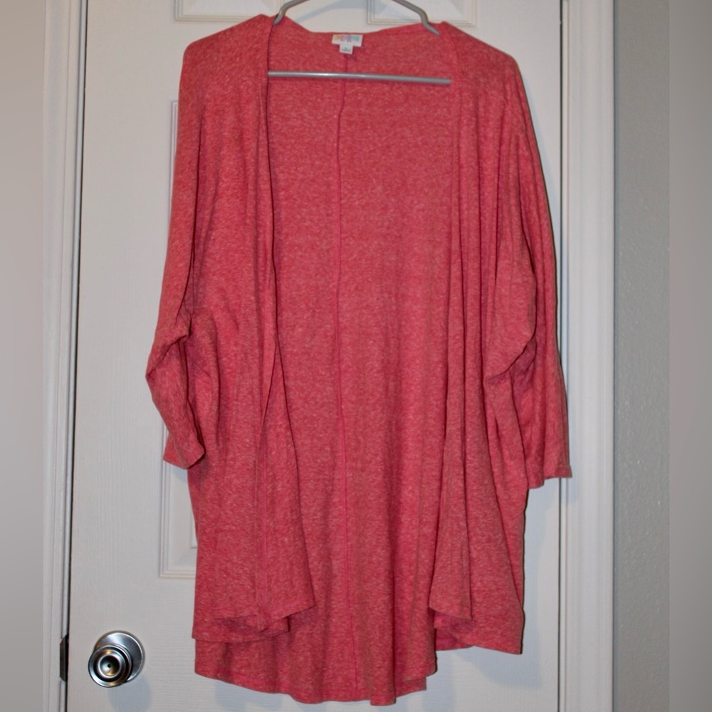 LulaRoe pink cardigan large